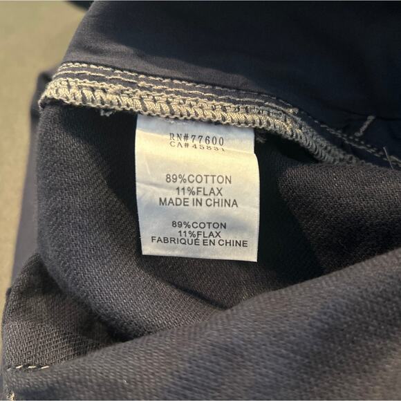 Free People x Sandrine Rose Pinstripe Knee Patch Jeans - Picture 7 of 9